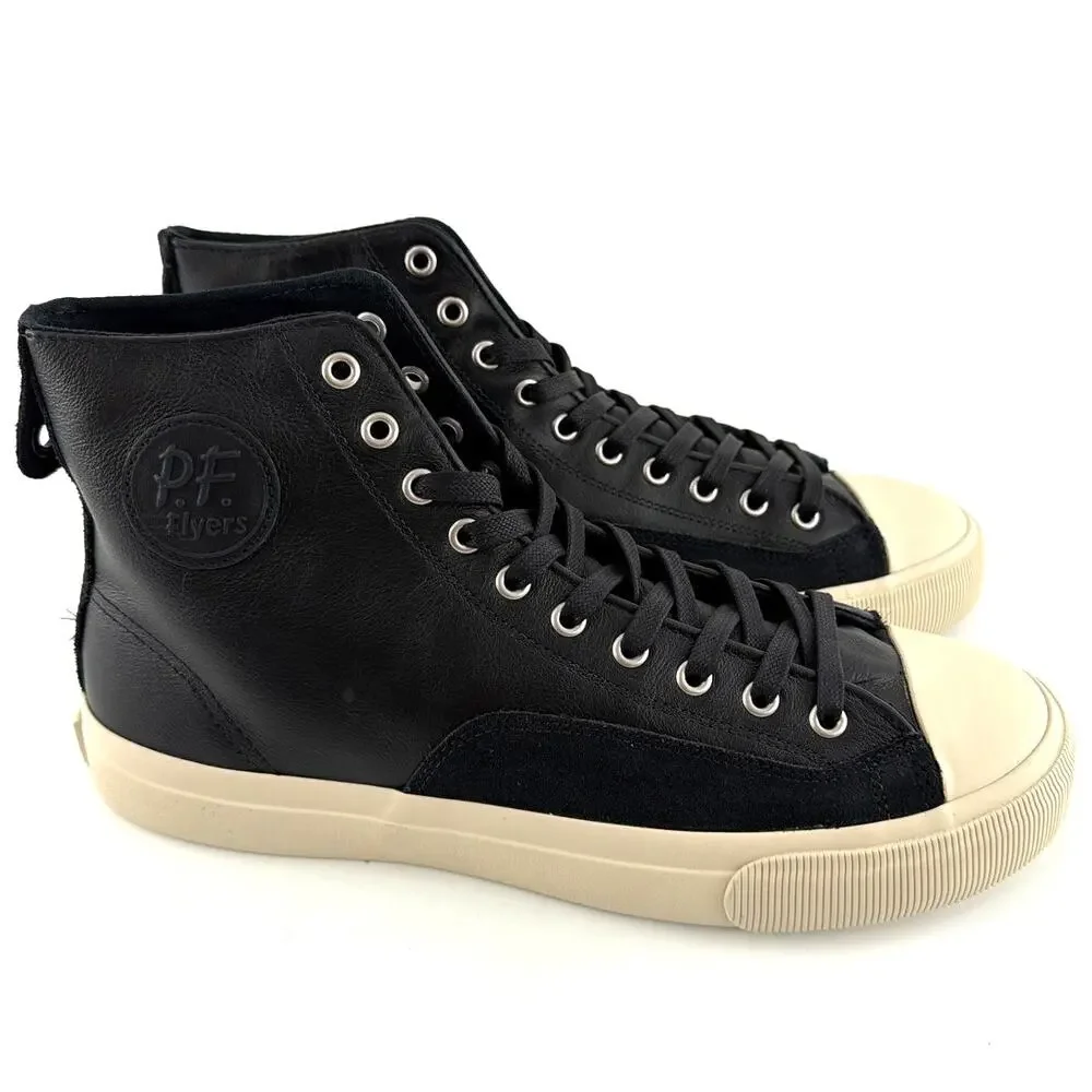 P.F. Flyers Black Sea Salt All-American High-Top Luxe Sneakers Size M 11 W 12.5 - Picture 7 of 12